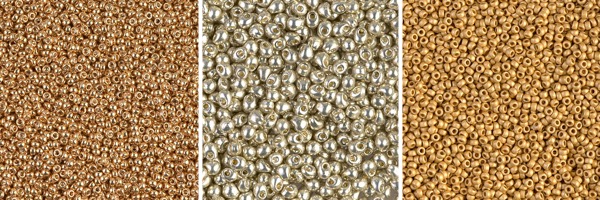 Galvanized seed beads